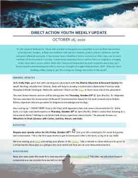 2020-10-26 DA Youth Weekly Update