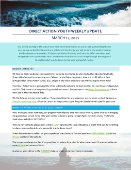 2021-03-22 DA Youth Weekly Update
