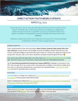 2021-03-31 DA Youth Weekly Update