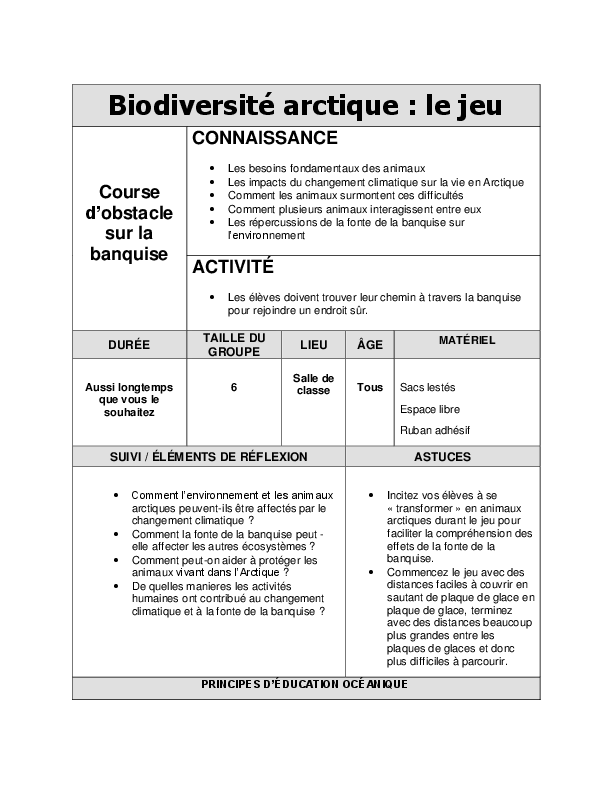 Biodiversité arctique