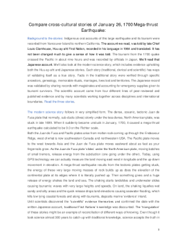 Examining Cross Cultural Earthquake Experiences