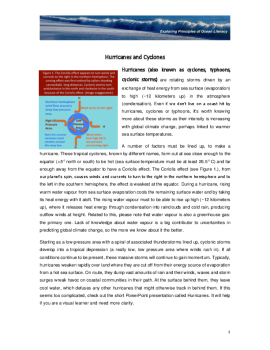 Hurricanes and Cyclones