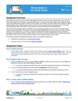 Marine Debris in the Pacific Ocean Activity