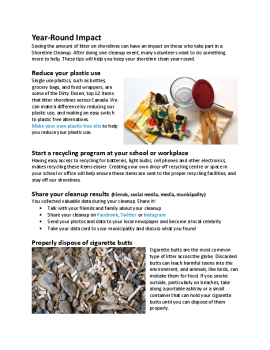 Tips for a Year-Round Positive Impact